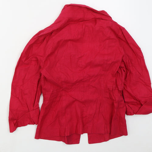Marks and Spencer Womens Pink   Jacket  Size 10  Hook & Eye