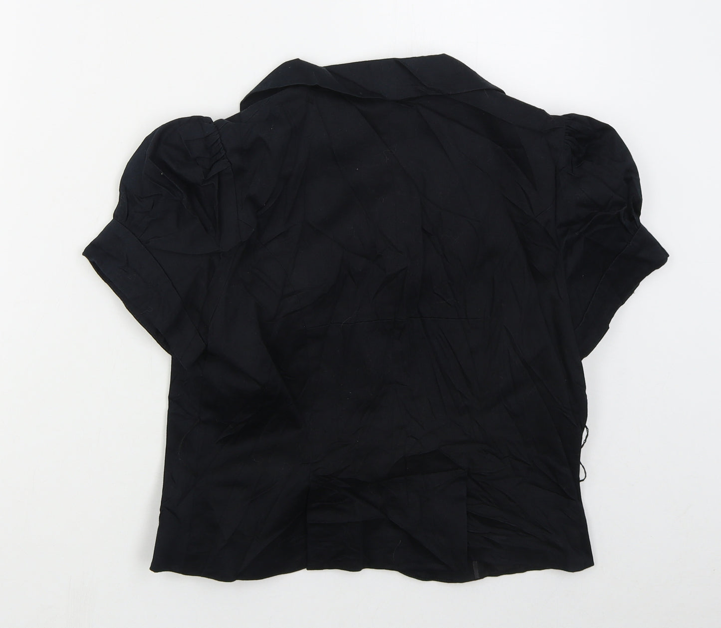 Warehouse Womens Black   Jacket  Size 12  Button