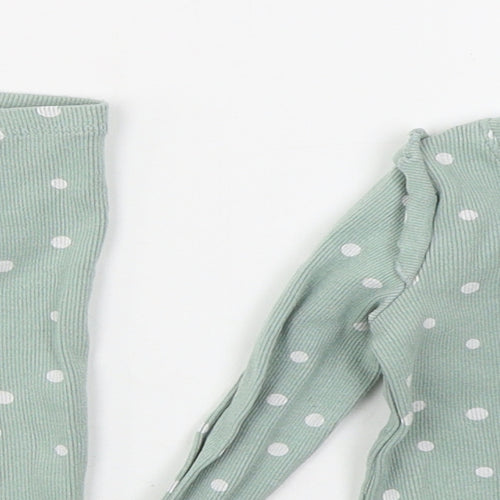 NEXT Girls Green Polka Dot Cotton Cami Pyjama Set Size 6-9 Months  Pullover