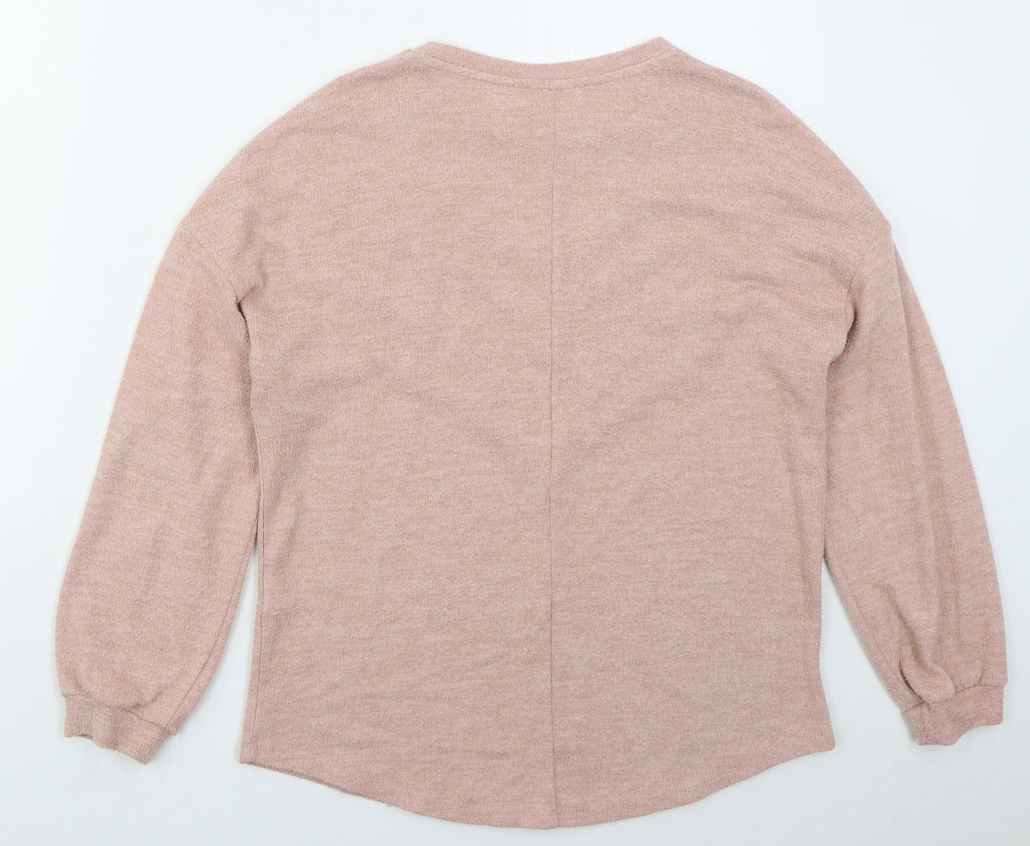 Papaya Womens Pink Crew Neck  Viscose Pullover Jumper Size 10