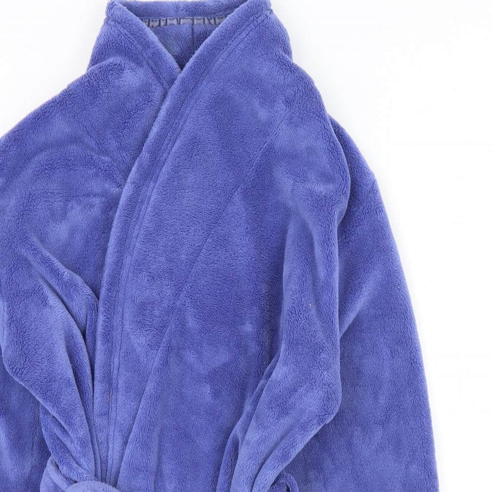Marks and Spencer Womens Purple Solid Polyester Top Robe Size 16  Tie - 16/18