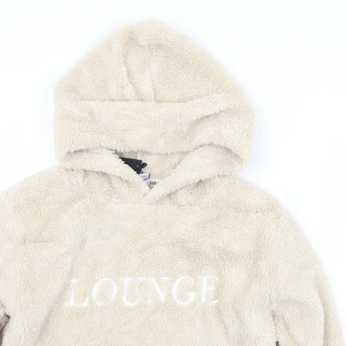 Apparel Womens Beige  Polyester Pullover Hoodie Size XS   - Lounge