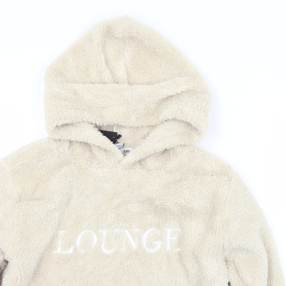 Apparel Womens Beige  Polyester Pullover Hoodie Size XS   - Lounge
