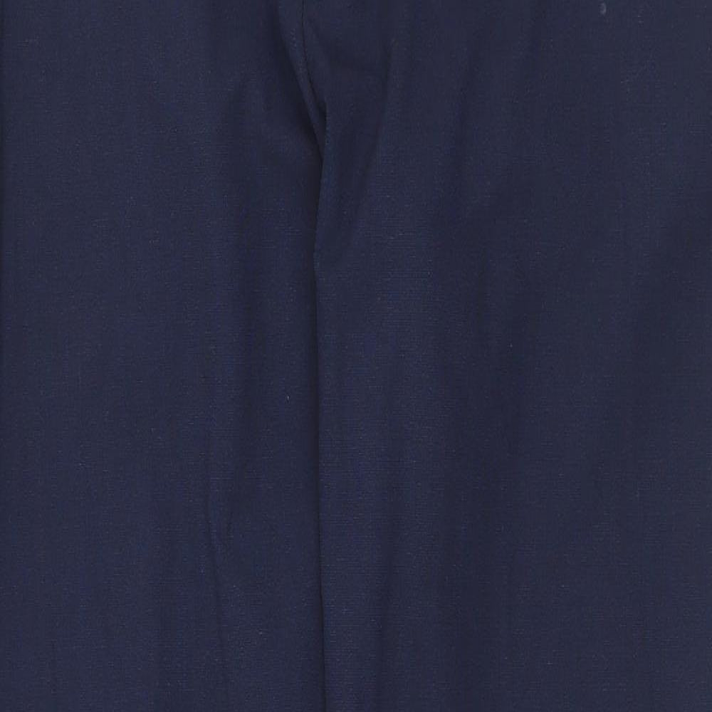 Zara Mens Blue  Polyester Trousers  Size L L29 in Regular Button