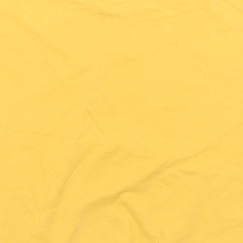 New Look Girls Yellow  Cotton Basic T-Shirt Size 14-15 Years Crew Neck  - Bronx
