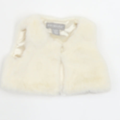 Primark Girls White  Polyester Cape Jumper Size 0-3 Months  Button