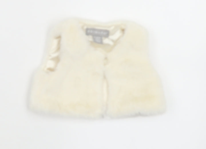 Primark Girls White Polyester Cape Jumper Size 0-3 Months Button