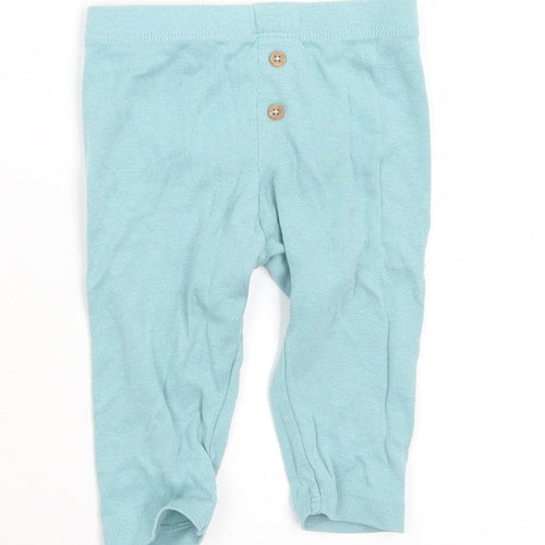 Marks and Spencer Baby Blue  Cotton Jogger Leggings Size 3-6 Months