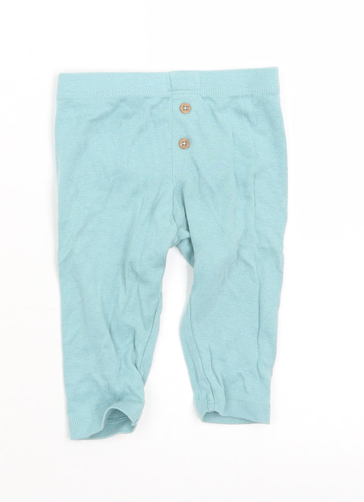 Marks and Spencer Baby Blue Cotton Jogger Leggings Size 3-6 Months