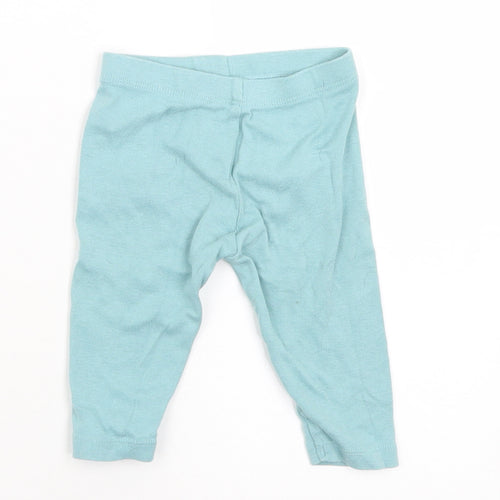 Marks and Spencer Baby Blue  Cotton Jogger Leggings Size 3-6 Months
