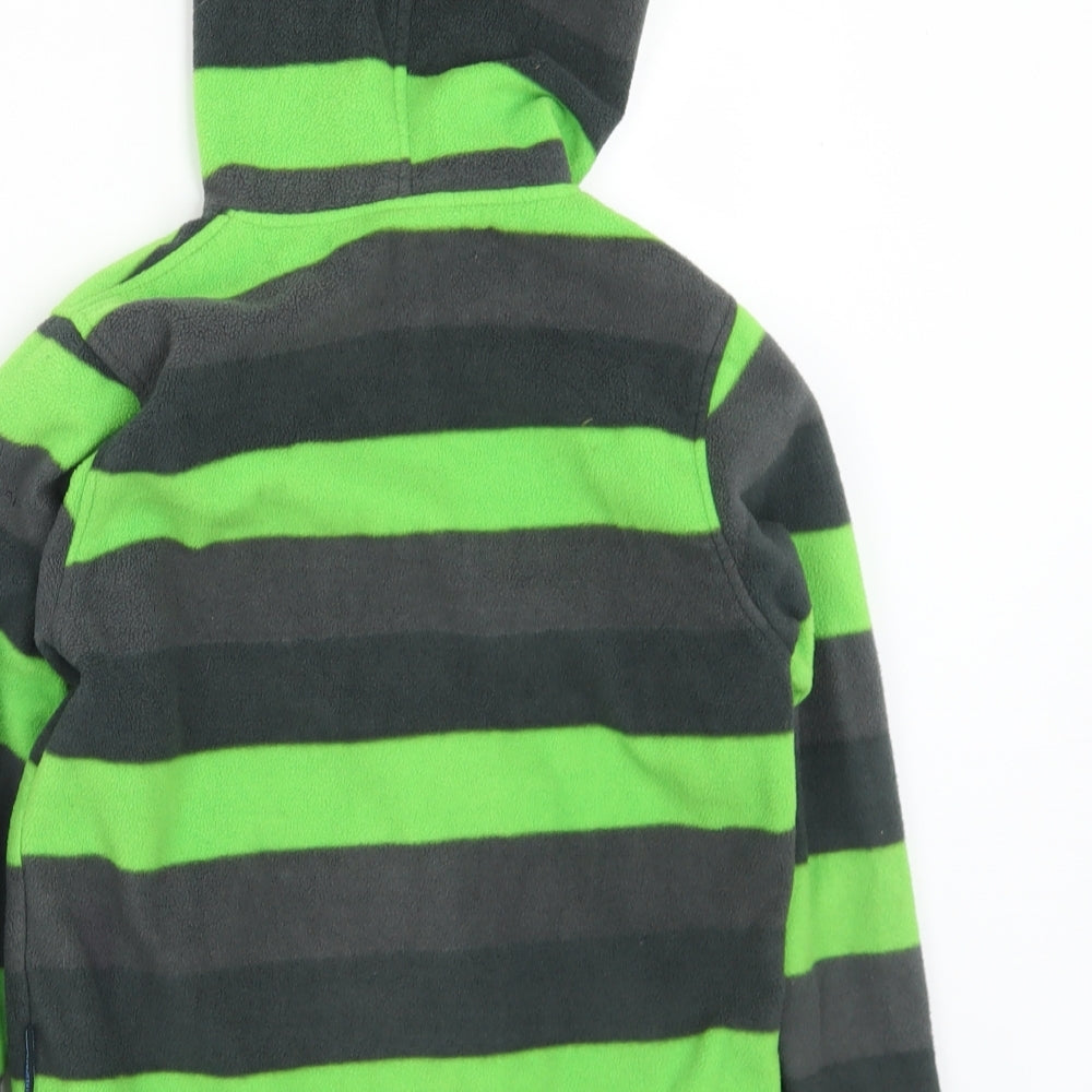 Tresspass Boys Green Striped  Jacket  Size 7-8 Years  Zip