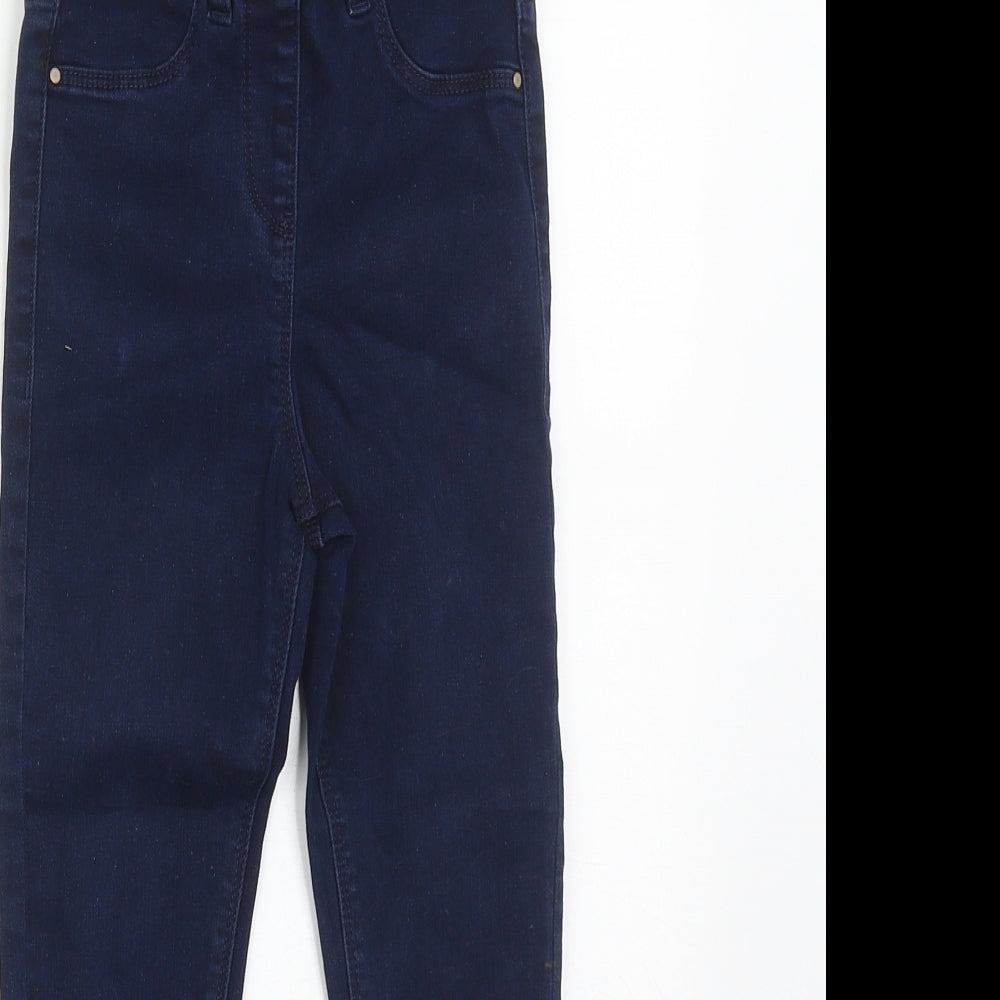 NEXT Girls Blue  Cotton Straight Jeans Size 8 Years  Regular Button