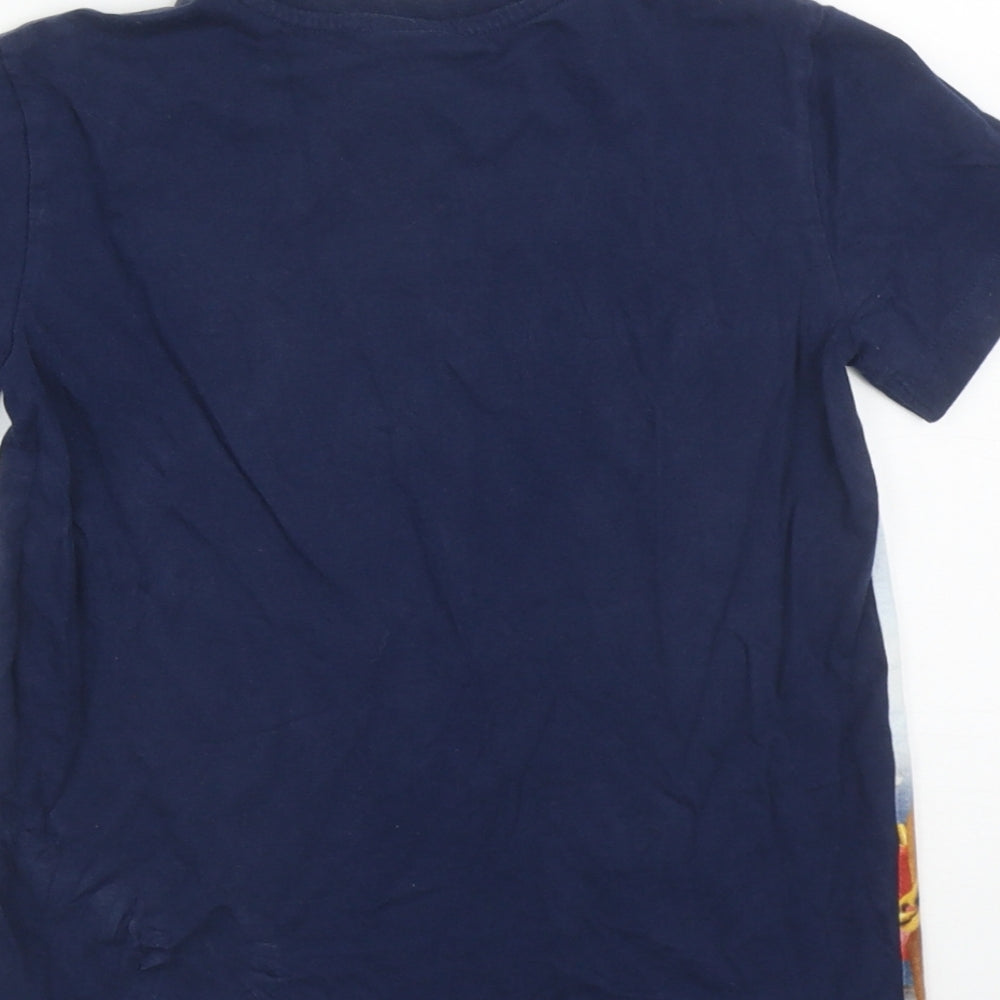 NEXT Boys Blue  Cotton Basic Casual Size 6 Years Round Neck  - Christmas Lego