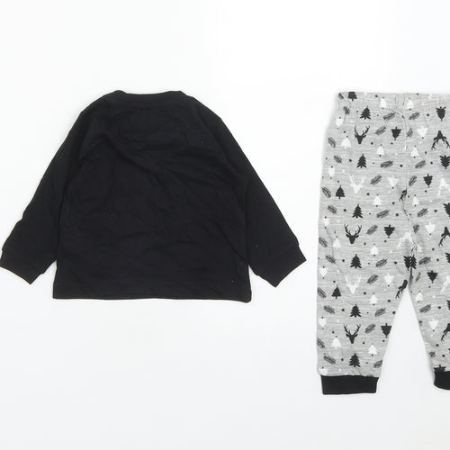 B&M Baby Black  Cotton Trousers Outfit/Set Size 6-9 Months   - Christmas Pyjama set