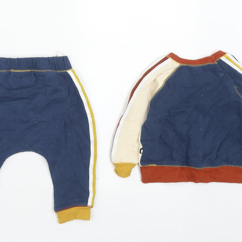 NEXT Boys Multicoloured  Cotton Trousers Set Outfit/Set Size 6-9 Months  Drawstring