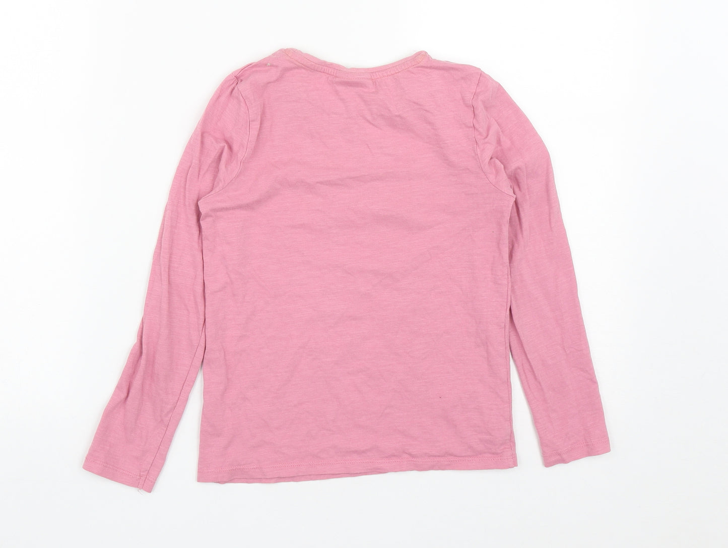 Matalan Girls Pink  Cotton Basic T-Shirt Size 9 Years Round Neck  - Forever Friends