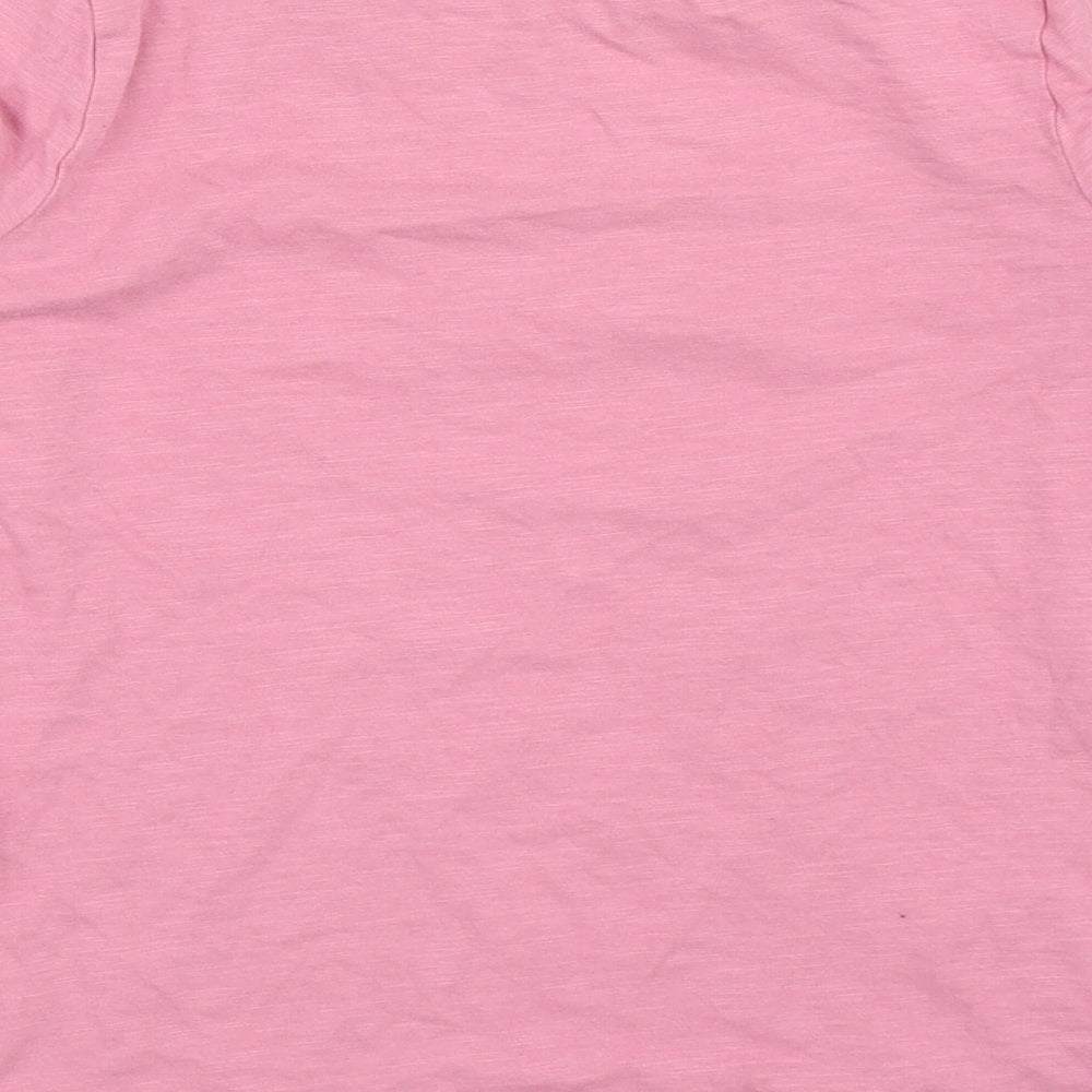 Matalan Girls Pink  Cotton Basic T-Shirt Size 9 Years Round Neck  - Forever Friends