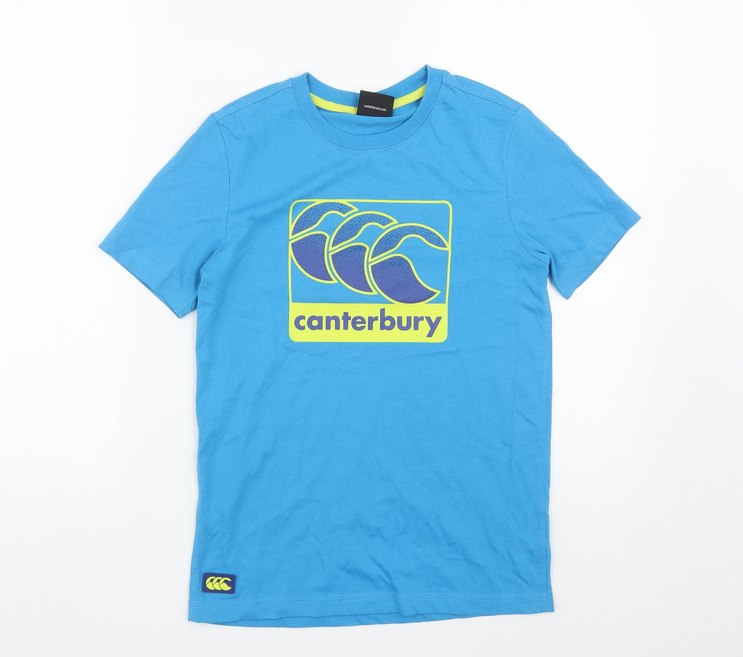Canterbury Boys Blue  Cotton Basic T-Shirt Size 12 Years Round Neck