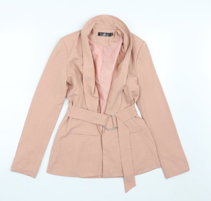 Missguided Womens Pink   Jacket  Size 4  Tie