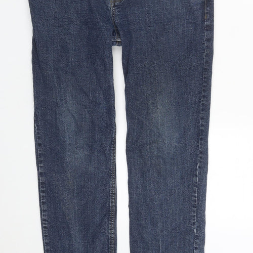 Tu  Mens Blue  Cotton Straight Jeans Size 34 in L27 in Regular Zip