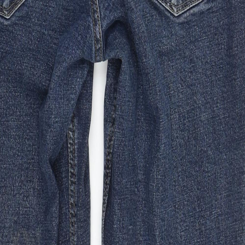 Tu  Mens Blue  Cotton Straight Jeans Size 34 in L27 in Regular Zip