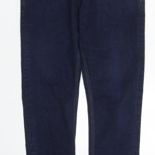 NEXT Mens Blue  Cotton Straight Jeans Size 30 in L31 in Slim Zip