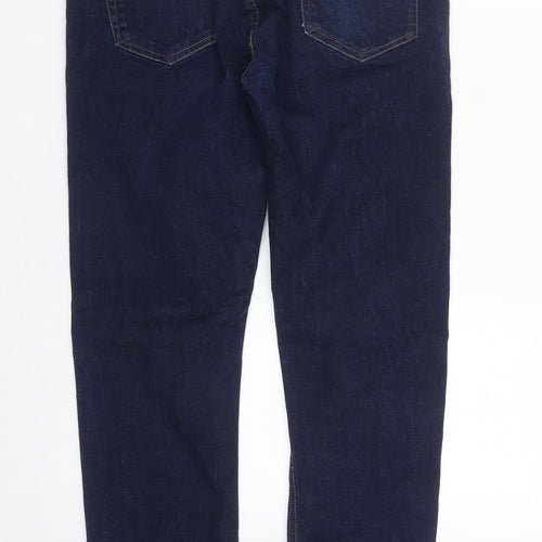 NEXT Mens Blue  Cotton Straight Jeans Size 30 in L31 in Slim Zip
