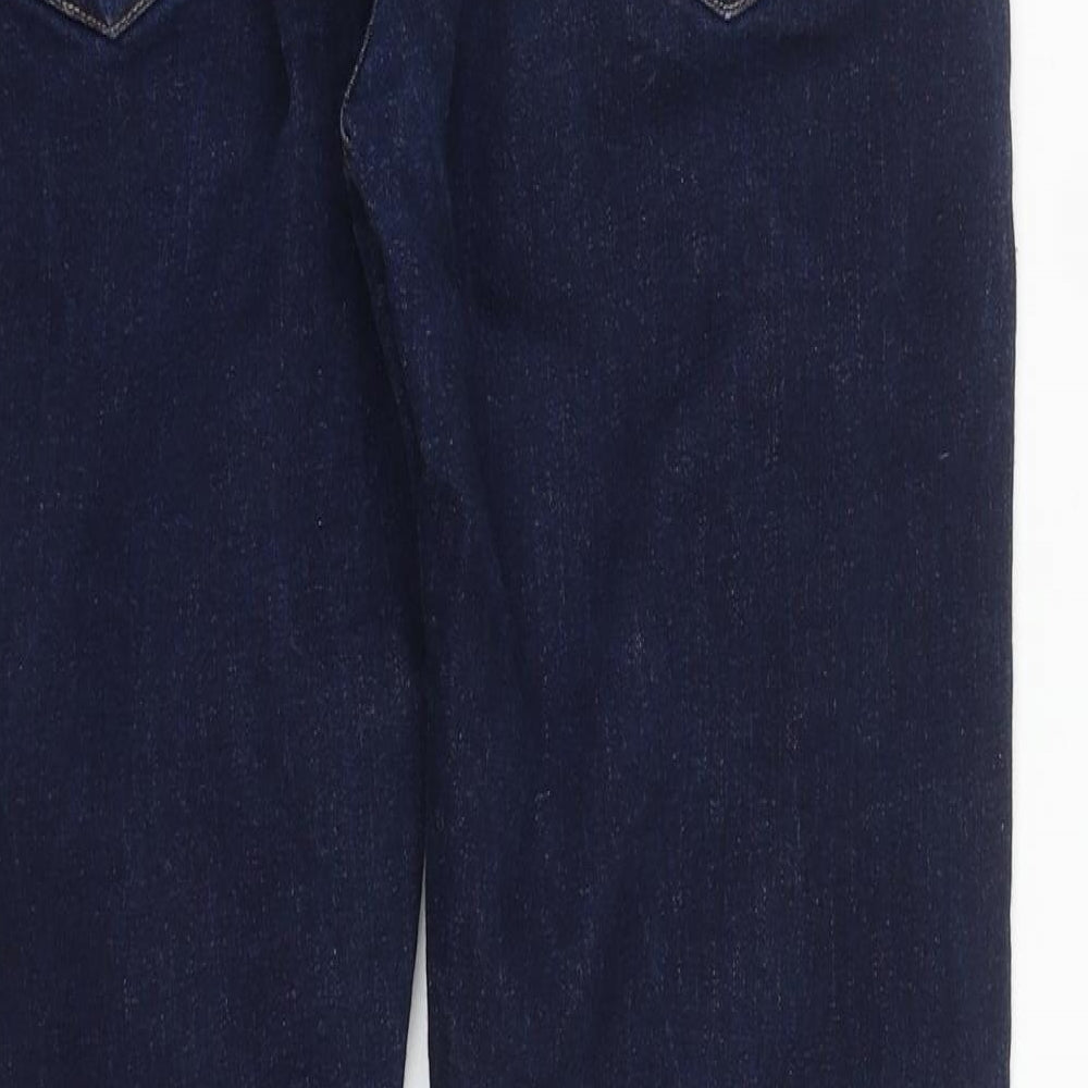 NEXT Mens Blue  Cotton Straight Jeans Size 30 in L31 in Slim Zip
