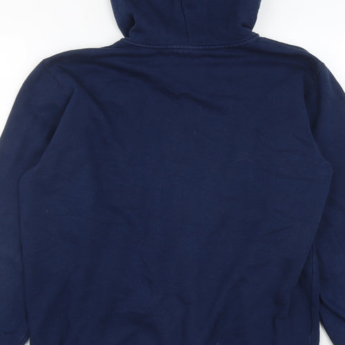 Adidas Neo Mens Blue  Cotton Full Zip Hoodie Size L