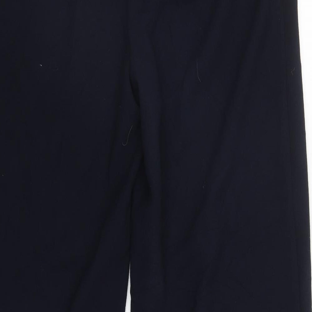 Marks and Spencer Womens Blue  Polyester Trousers  Size 16 L30 in Regular Zip