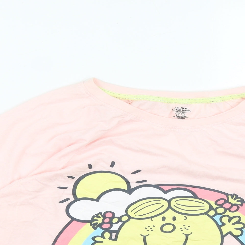 Primark Womens Pink  Cotton Basic T-Shirt Size XL Round Neck - Little Miss Sunshine