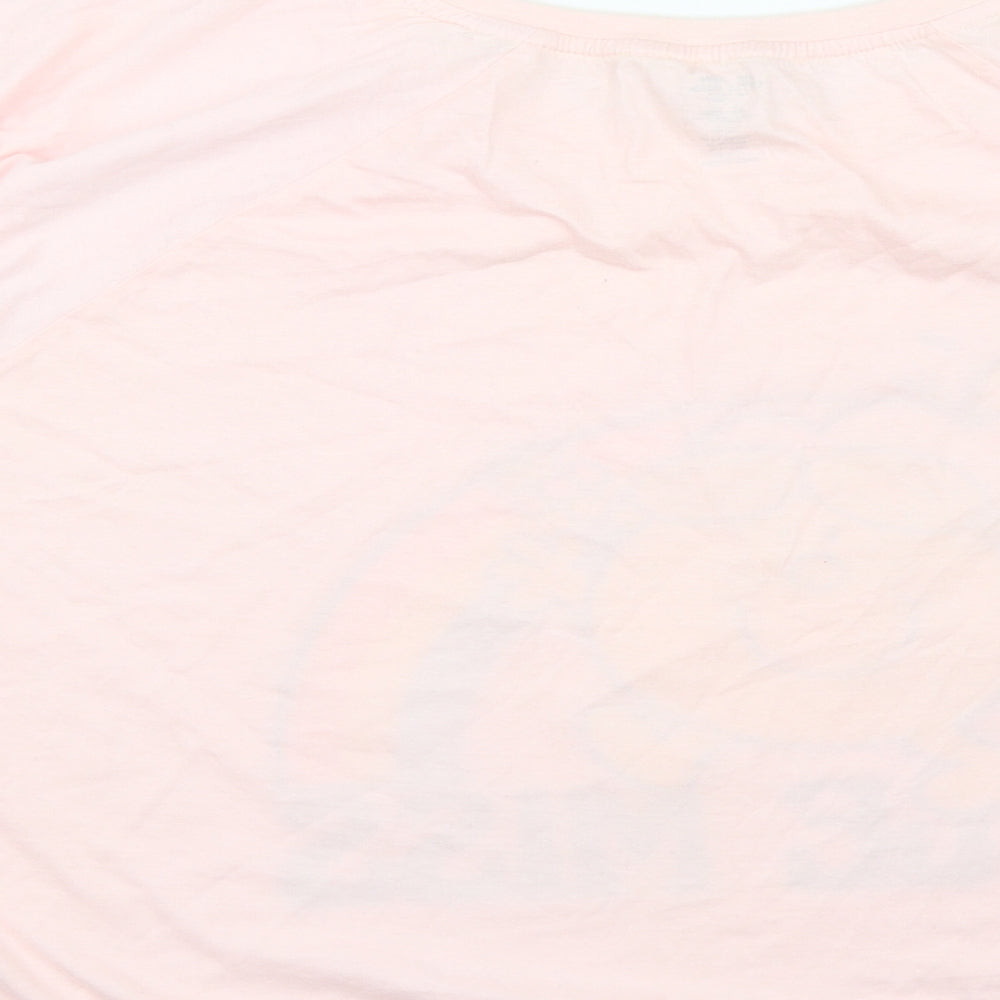 Primark Womens Pink  Cotton Basic T-Shirt Size XL Round Neck - Little Miss Sunshine