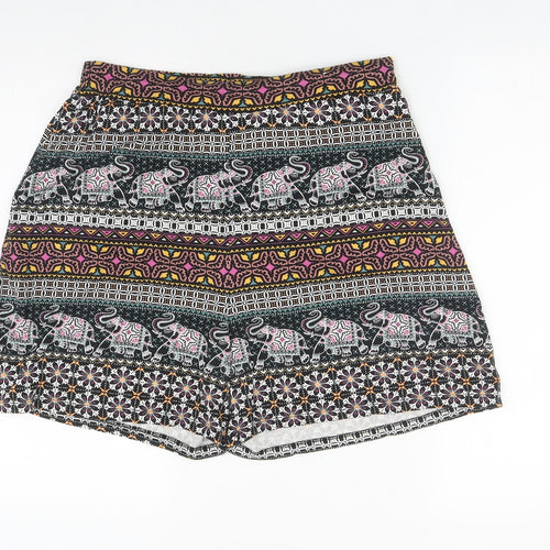 TU Womens Multicoloured Geometric Viscose Bermuda Shorts Size 16  Regular