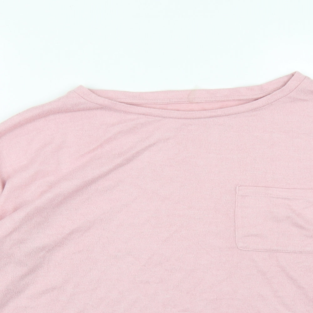 George Womens Pink Round Neck  Viscose Pullover Jumper Size 16