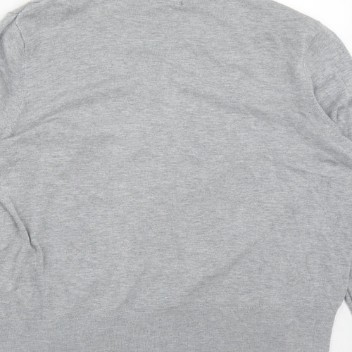 Matalan Womens Grey Round Neck  Viscose Cardigan Jumper Size 20