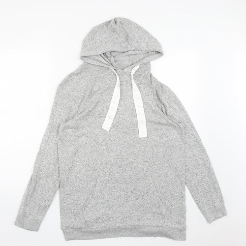 Matalan Womens Grey  Viscose Blend Pullover Hoodie Size M  Drawstring