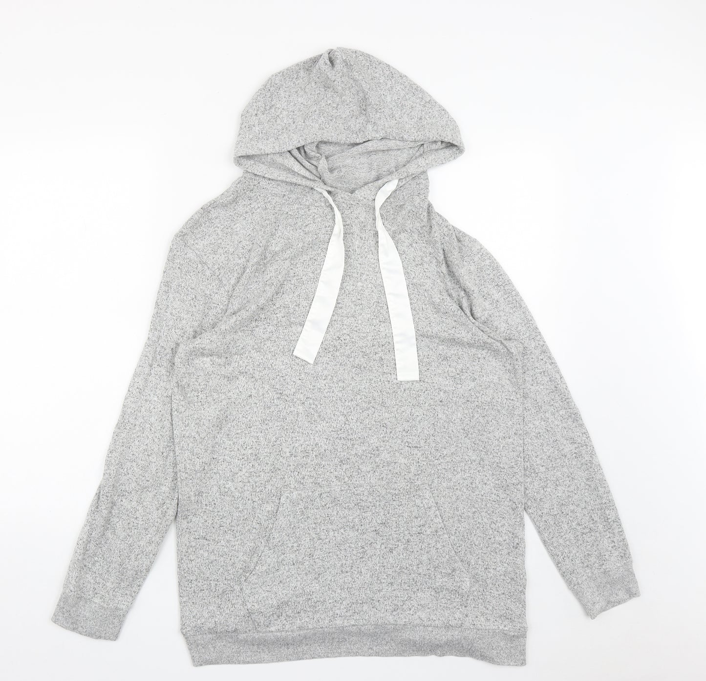 Matalan Womens Grey  Viscose Blend Pullover Hoodie Size M  Drawstring
