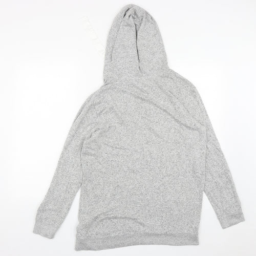 Matalan Womens Grey  Viscose Blend Pullover Hoodie Size M  Drawstring