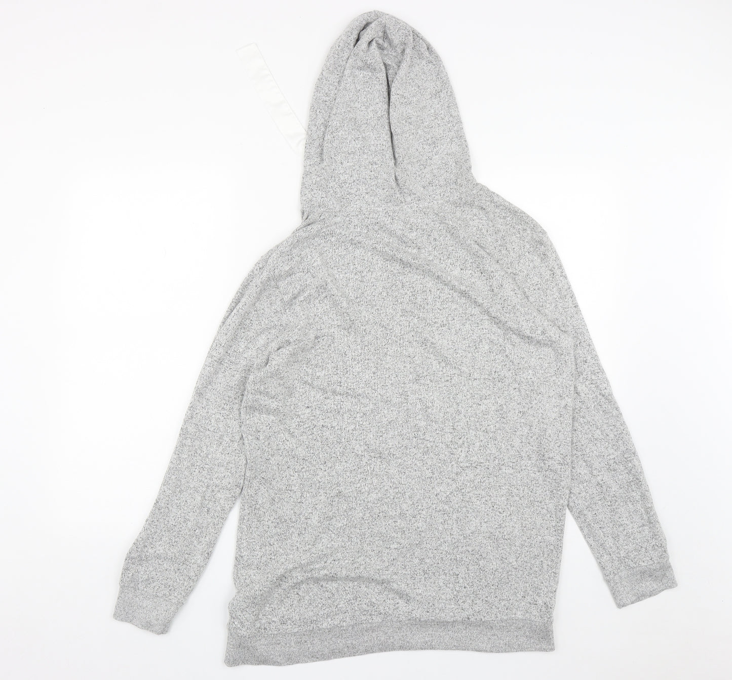 Matalan Womens Grey  Viscose Blend Pullover Hoodie Size M  Drawstring
