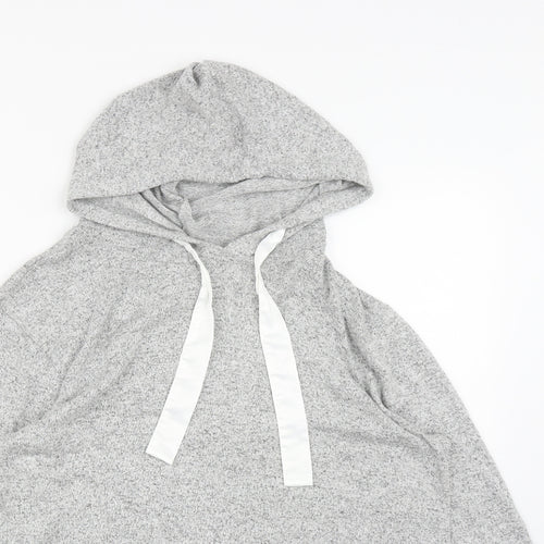 Matalan Womens Grey  Viscose Blend Pullover Hoodie Size M  Drawstring