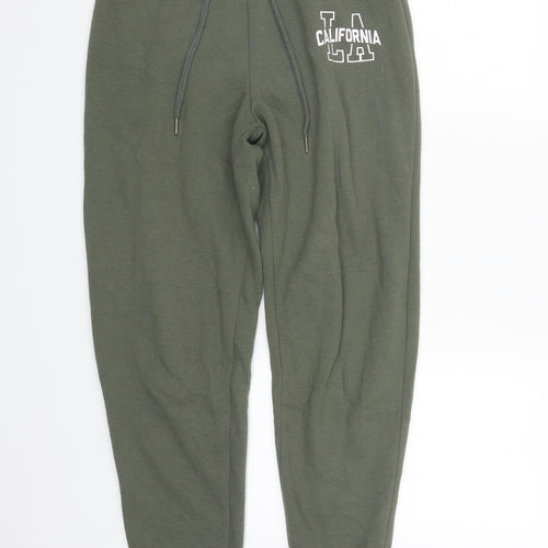Primark Womens Green  Polyester Jogger Trousers Size M L27 in Regular Drawstring