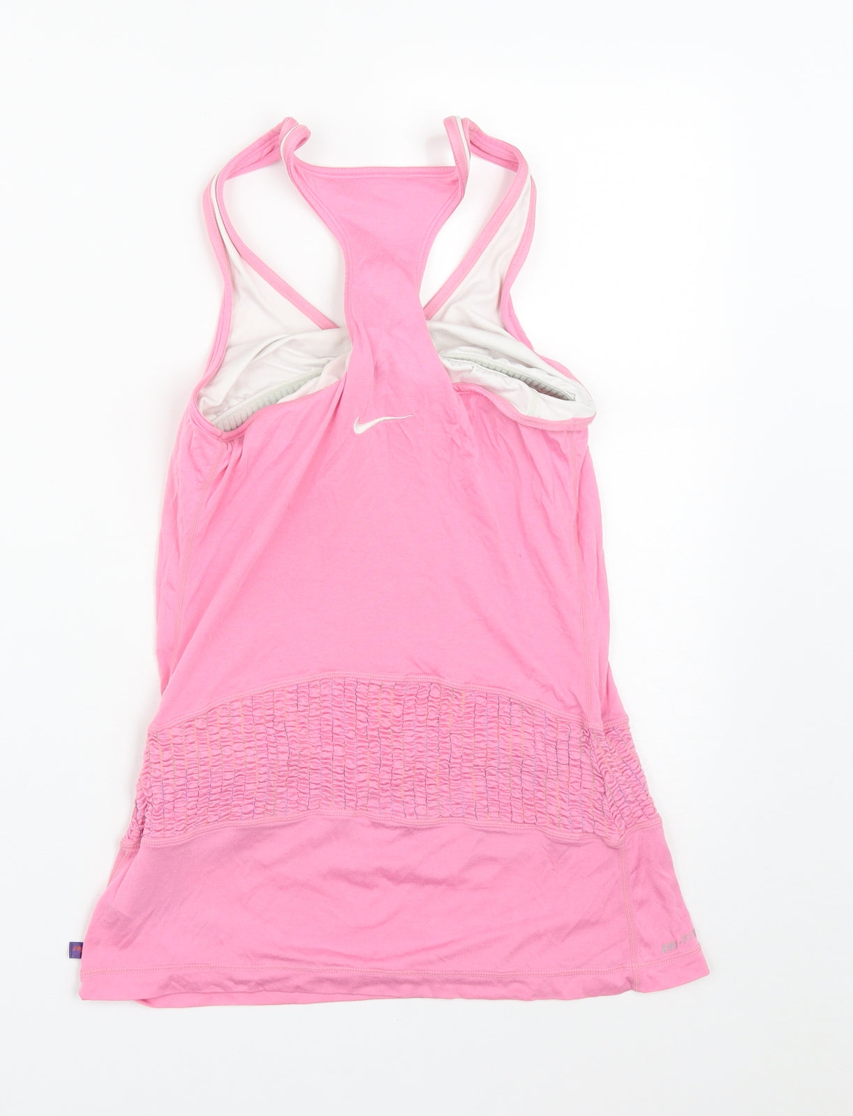 Nike Womens Pink  Polyester Basic Tank Size S Round Neck