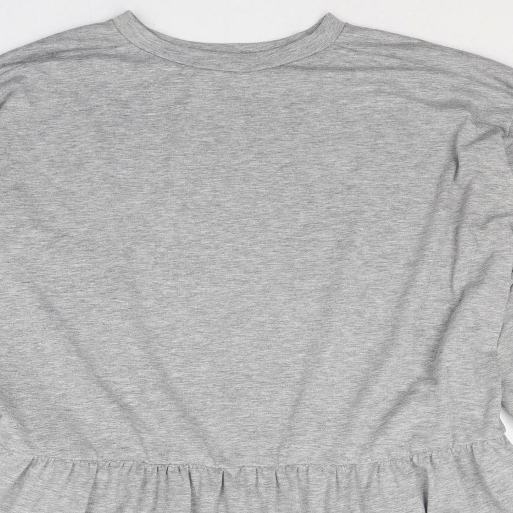 Cameo Rose Womens Grey  Polyester Tunic Blouse Size M Round Neck