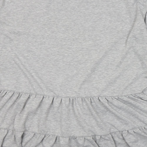 Cameo Rose Womens Grey  Polyester Tunic Blouse Size M Round Neck