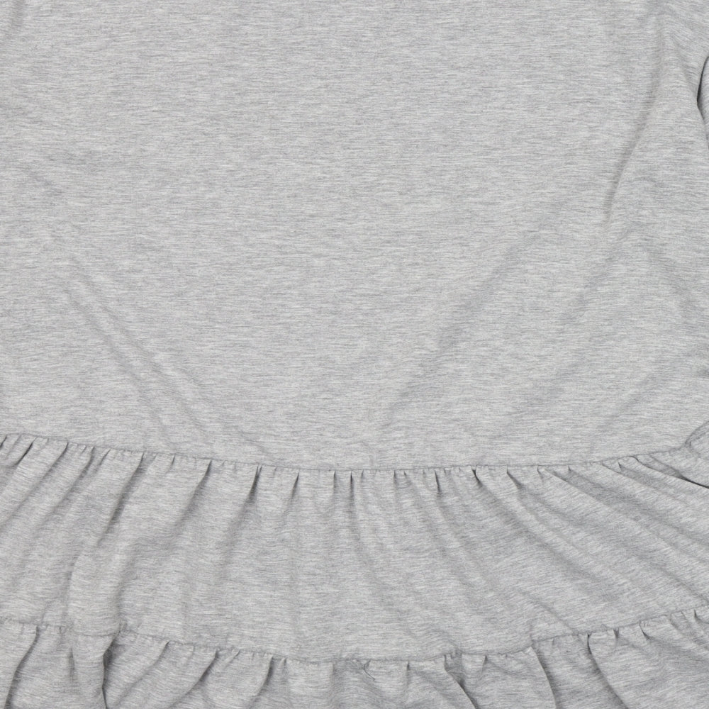 Cameo Rose Womens Grey  Polyester Tunic Blouse Size M Round Neck