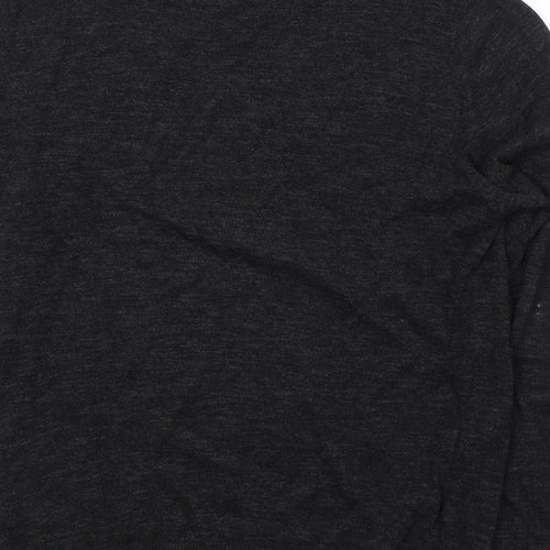 George Mens Grey V-Neck  Cotton Pullover Jumper Size M