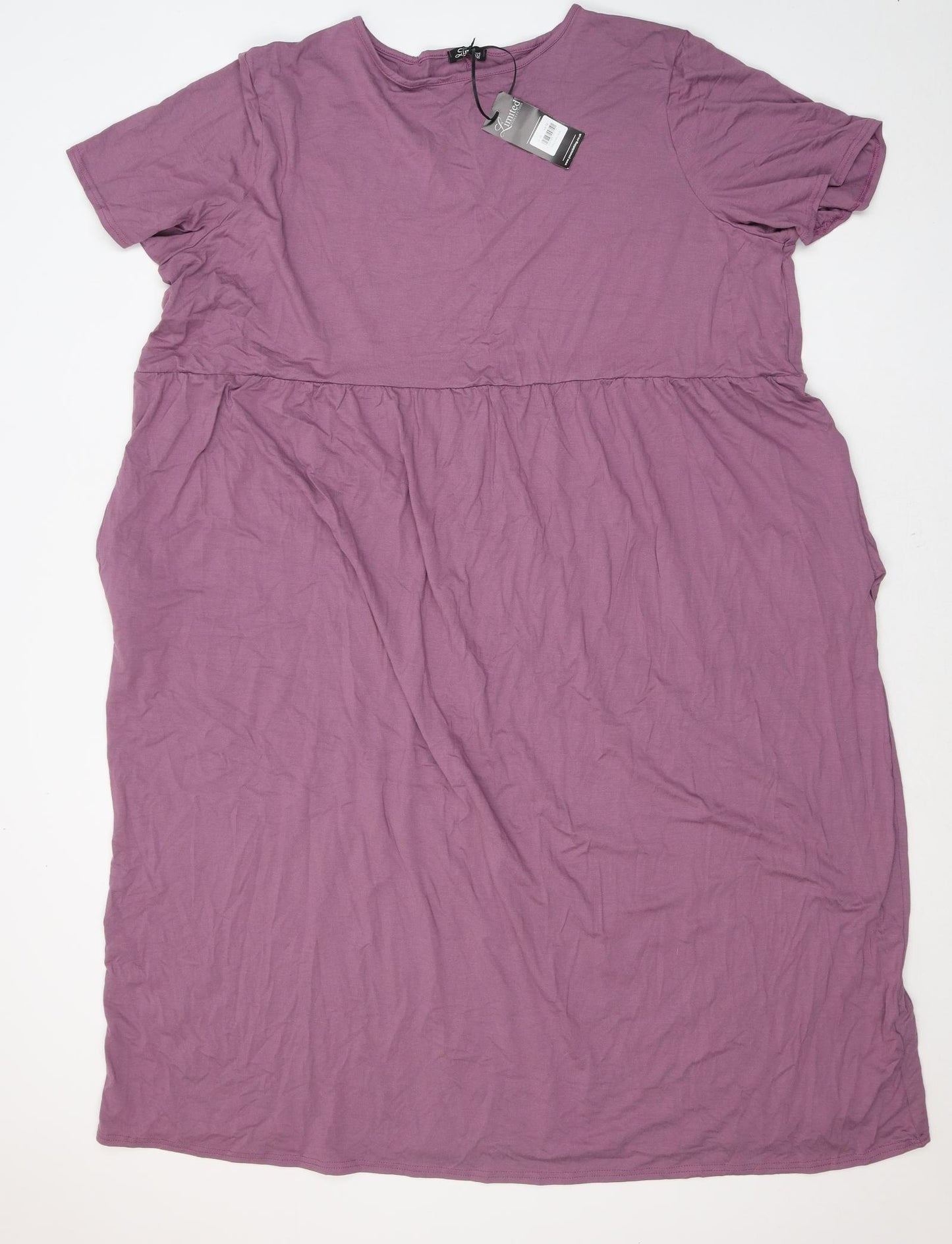 Yours Womens Purple  Viscose A-Line  Size 24  Round Neck Pullover