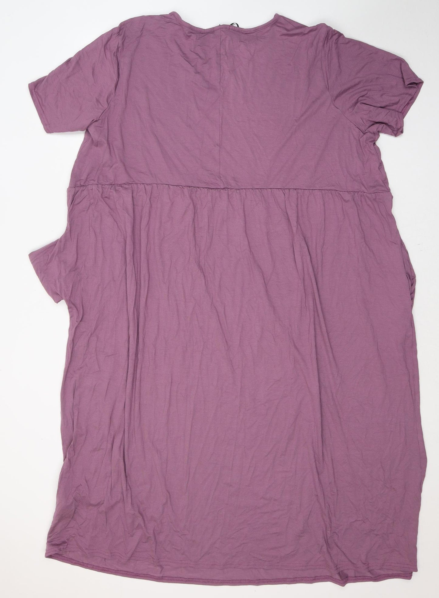 Yours Womens Purple  Viscose A-Line  Size 24  Round Neck Pullover