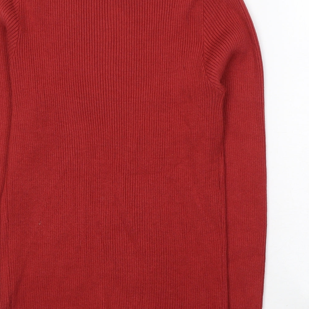 Primark Womens Red Round Neck  Viscose Pullover Jumper Size XL