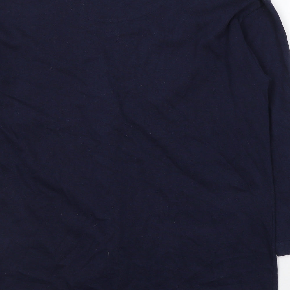 COMPLIMENTS Womens Blue V-Neck  Cotton Cardigan Jumper Size L